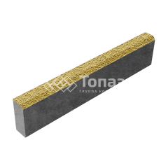 Камень бортовой БР 100.20.8, желтый с гранитной крошкой