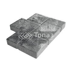 Тротуарная плитка Новый город, черно-белая с гранитной крошкой, 8 см