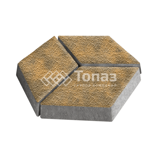 Тротуарная плитка Ромб, гончар с гранитной крошкой, 6 см