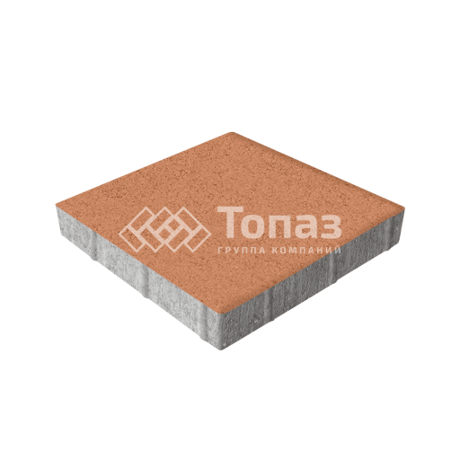 Тротуарная плитка Квадрат 400х400х60, оранжевая