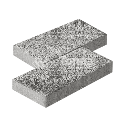 Тротуарная плитка 500х250х60, аляска белая на камне