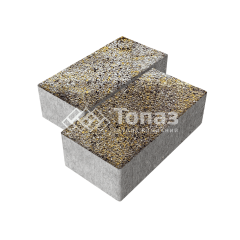 Тротуарная плитка 240х120х70, агат желтый с гранитной крошкой