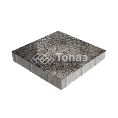 Тротуарная плитка Квадрат 300х300х60, агат коричневый с мраморной крошкой