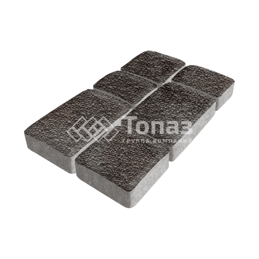 Тротуарная плитка Брук, мокко с мраморной крошкой, 4 см