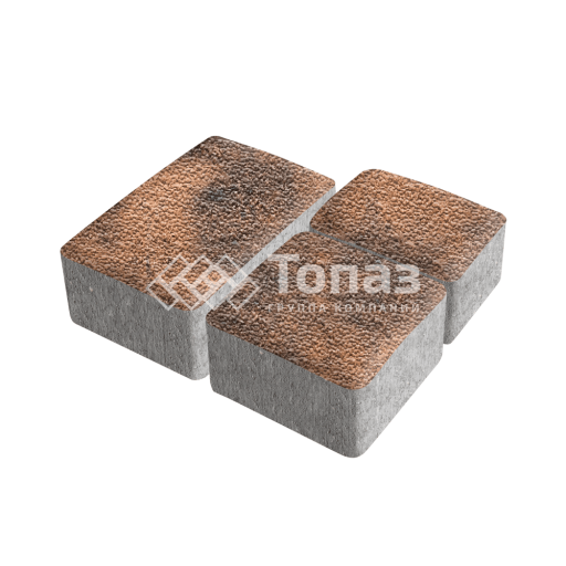 Тротуарная плитка Старый город, сомон с мраморной крошкой, 4 см