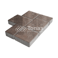 Тротуарная плитка Новый город, яшма на камне, 6 см