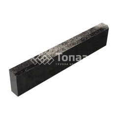 Камень бортовой БР 100.20.8, агат коричневый, черное основание