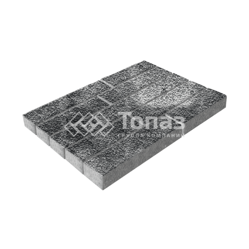 Тротуарная плитка Лукано, черно-белая с мраморной крошкой, 6 см