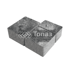 Тротуарная плитка Лэндхаус, черно-белая с мраморной крошкой, 6 см