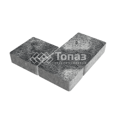 Тротуарная плитка Новый город, черно-белая с мраморной крошкой, 8 см