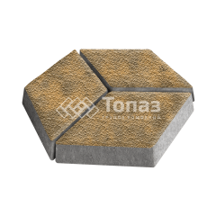 Тротуарная плитка Ромб, гончар с мраморной крошкой, 6 см