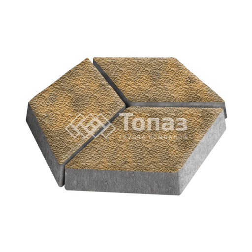 Тротуарная плитка Ромб, гончар с мраморной крошкой, 6 см