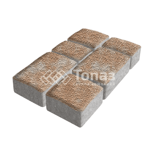 Тротуарная плитка Старый город, сансет с мраморной крошкой, 4 см