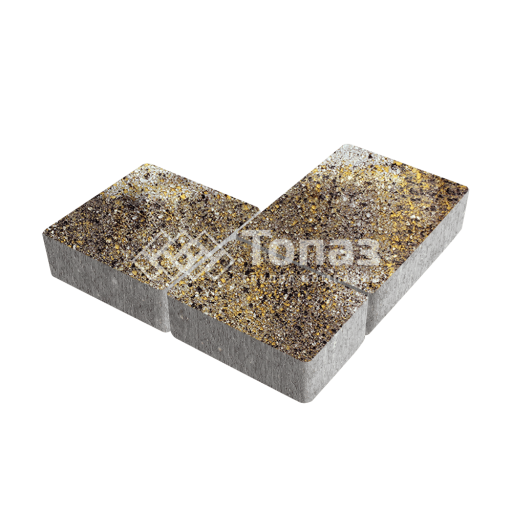 Тротуарная плитка Новый город, агат желтый, 4 см