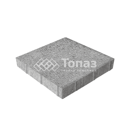 Тротуарная плитка Квадрат 400х400х60, серо-белая на камне