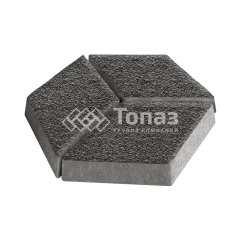 Тротуарная плитка Ромб, джафар черный с гранитной крошкой, 6 см