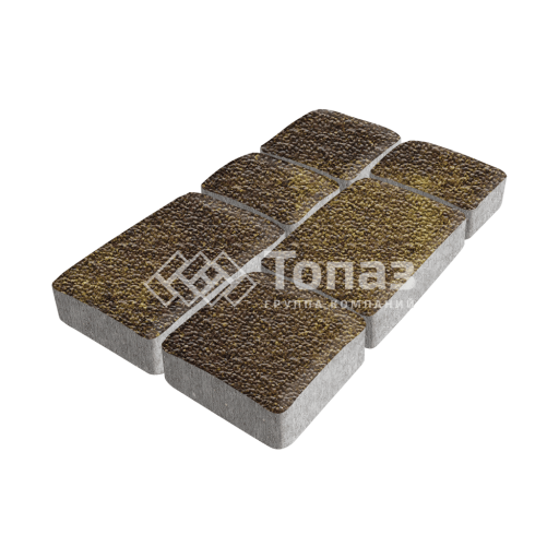 Тротуарная плитка Брук, осень с мраморной крошкой, 4 см