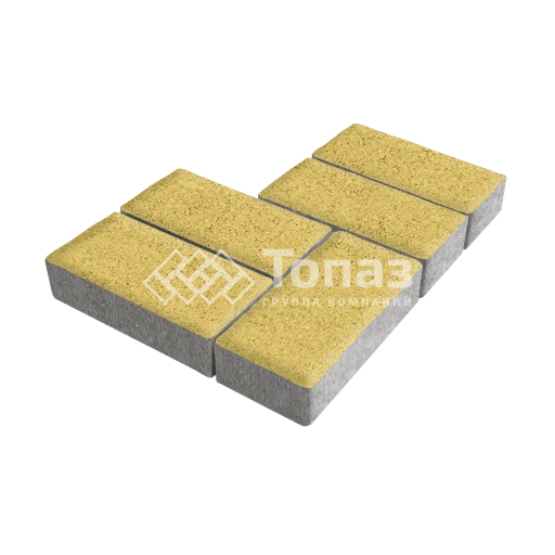 Тротуарная плитка 200х100х60, желтая