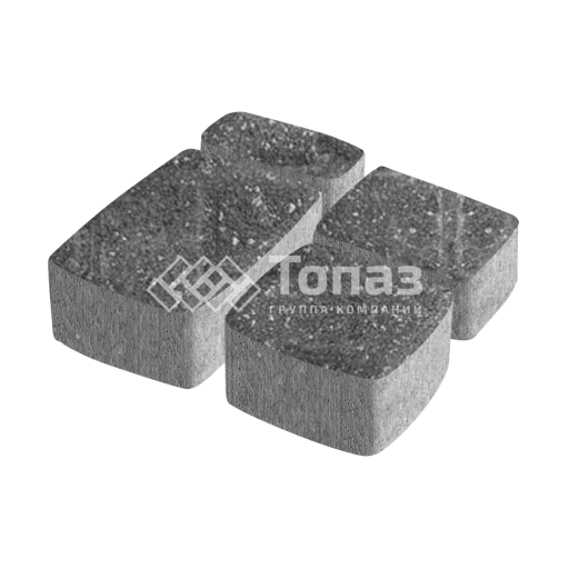 Тротуарная плитка Классико, аляска черная, 6 см