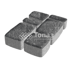 Тротуарная плитка Классико, аляска черная, 6 см