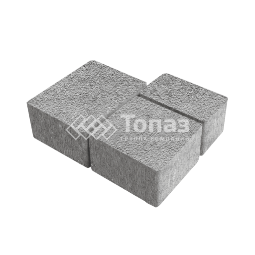 Тротуарная плитка Лэндхаус, серо-белая на камне, 6 см