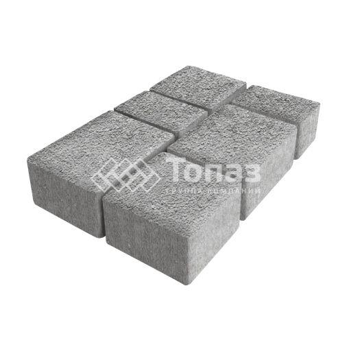 Тротуарная плитка Лэндхаус, серо-белая на камне, 6 см