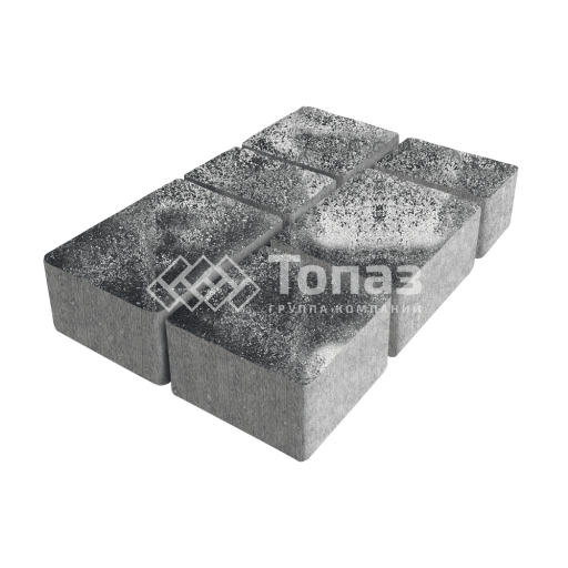 Тротуарная плитка Лэндхаус, черно-белая, 8 см