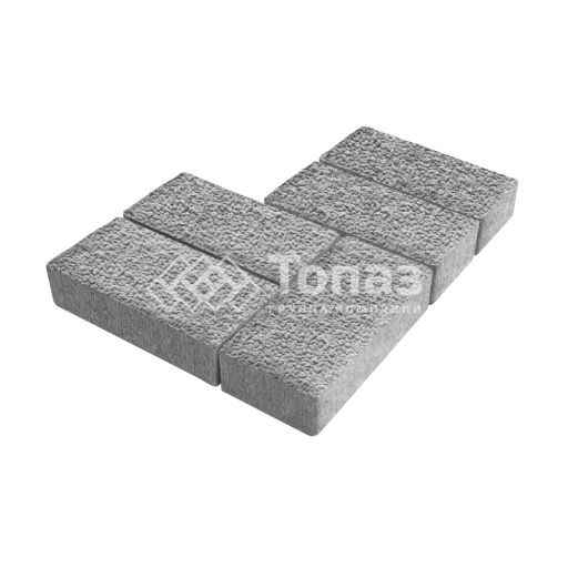 Тротуарная плитка 200х100х60, серо-белая с гранитной крошкой