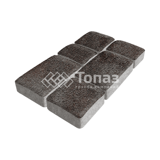 Тротуарная плитка Брук, мокко на камне, 6 см