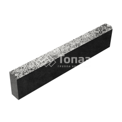 Камень бортовой БР 100.20.8, аляска белая, черное основание