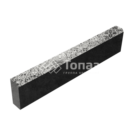 Камень бортовой БР 100.20.8, аляска белая, черное основание