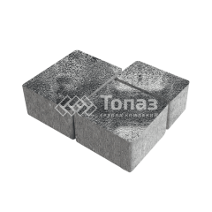 Тротуарная плитка Лэндхаус, черно-белая на камне, 8 см