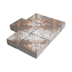 Тротуарная плитка Новый город, агат оранжевый, 4 см