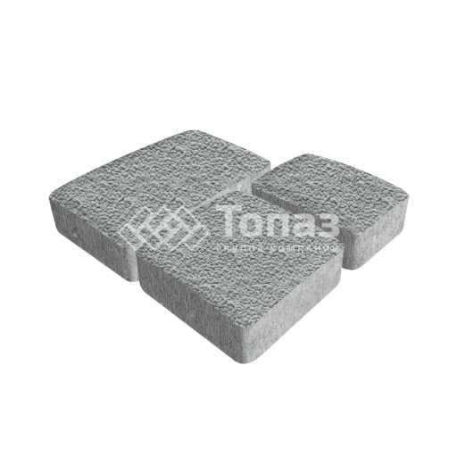 Тротуарная плитка Брук, серая с гранитной крошкой, 4 см