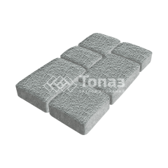 Тротуарная плитка Брук, серая с гранитной крошкой, 4 см