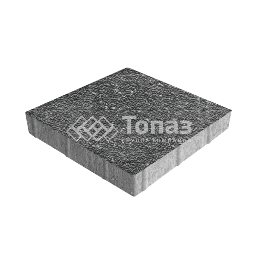 Тротуарная плитка Квадрат 300х300х60, аляска черная с мраморной крошкой