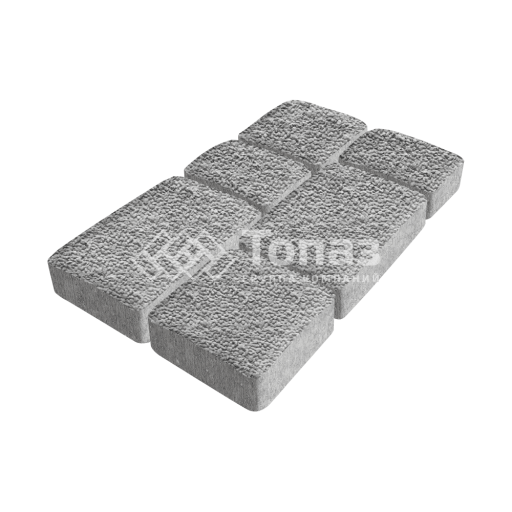 Тротуарная плитка Брук, серо-белая с мраморной крошкой, 4 см