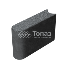 Камень бортовой БРШ 50.20.8, черный в полном окрасе с гранитной крошкой