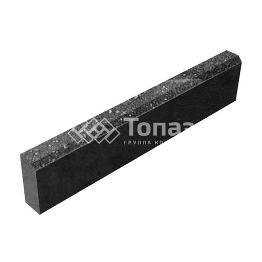 Камень бортовой БР 100.20.8, аляска черная, черное основание