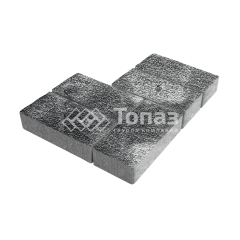 Тротуарная плитка 200х100х60, черно-белая с гранитной крошкой