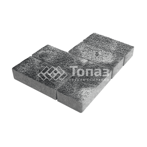 Тротуарная плитка 200х100х60, черно-белая с гранитной крошкой