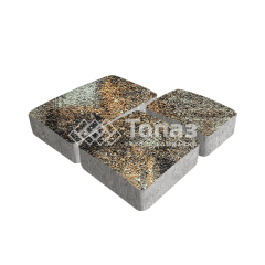 Тротуарная плитка Брук, агат кофейный с гранитной крошкой, 4 см