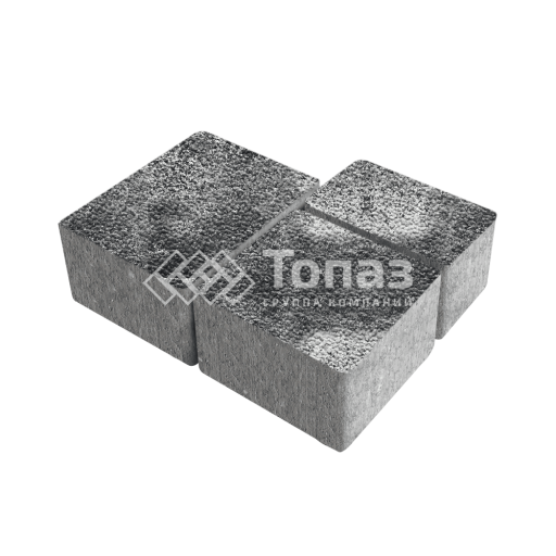 Тротуарная плитка Лэндхаус, черно-белая с гранитной крошкой, 8 см