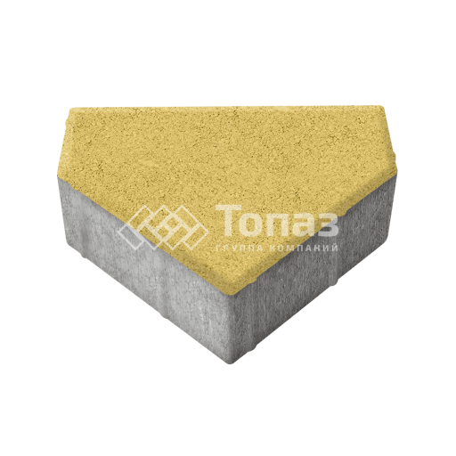 Тротуарная плитка Тиара, желтая, 6 см