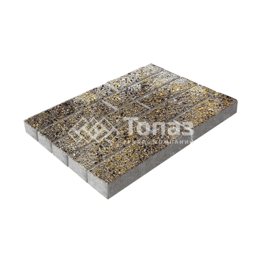 Тротуарная плитка Лукано, агат желтый на камне, 6 см