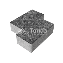 Тротуарная плитка 240х120х70, аляска черная с гранитной крошкой