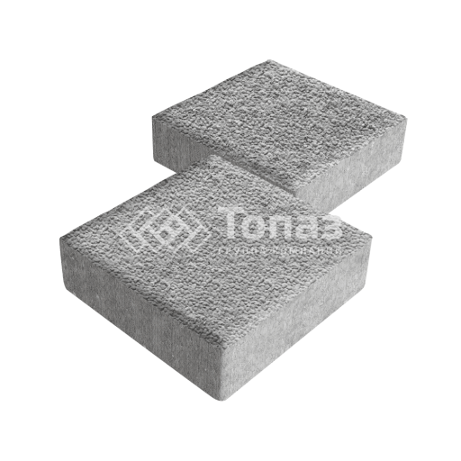 Тротуарная плитка Квадрат 200х200х40, серо-белая с гранитной крошкой