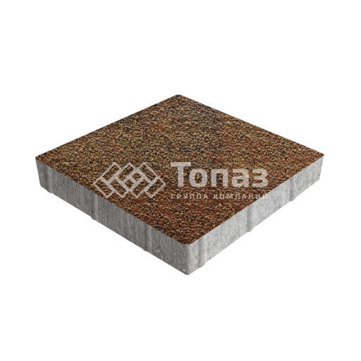 Тротуарная плитка Квадрат 500х500х70, джафар оранжевый с гранитной крошкой