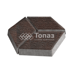 Тротуарная плитка Ромб, клинкер с гранитной крошкой, 6 см