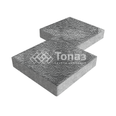 Тротуарная плитка Квадрат 300х300х60, антрацит с мраморной крошкой